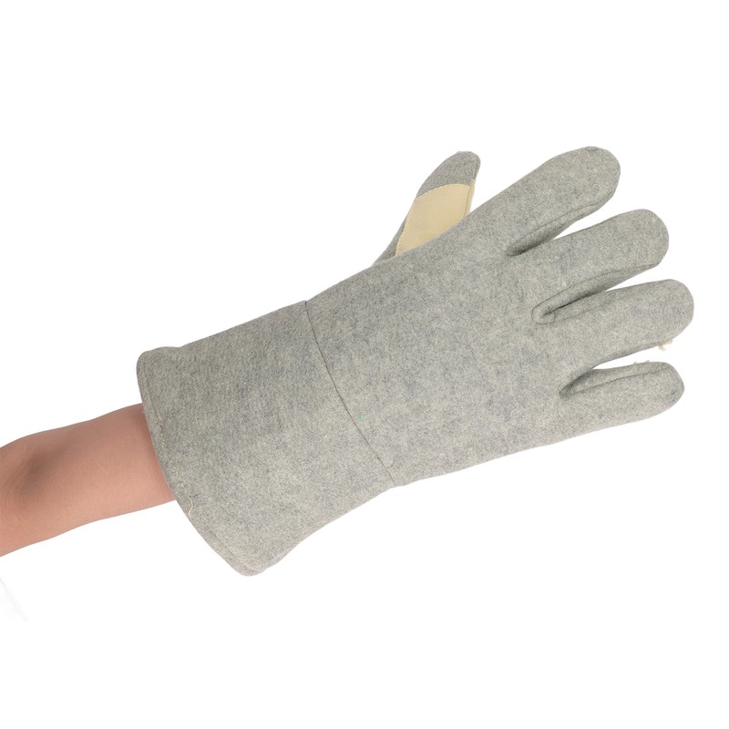 1 Pair Heat Resistant Gloves Separate Fingers Hot Proof Mitts