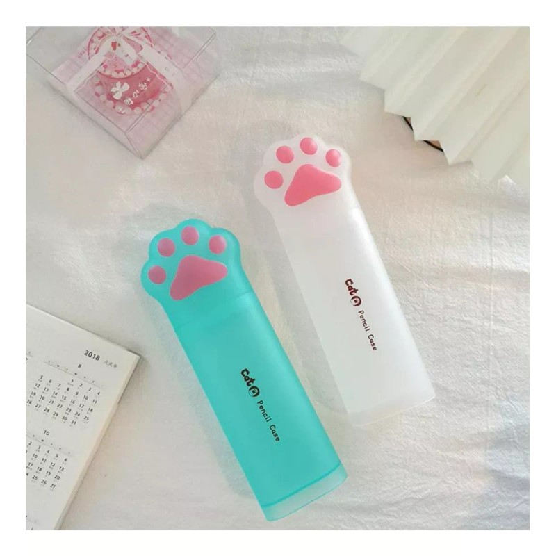 LAXIA Lapicera Estuche Patita De Gato Kawaii Color Mixtos Escolar
