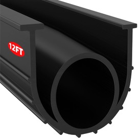 Jin&Bao Garage Door Bottom Weather Stripping Rubber Seal with T-Ends 5/16" - Protect Your Garage from Weather, Insects, and Dust with Premium Garage Door Draft Stopper（12FT）