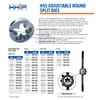 HHIP 1016-1026 8-32 (13/16 OD) Adjustable Round Split Die
