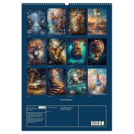 Traumwelten (Wandkalender 2025 DIN A2 hoch), CALVENDO Monatskalender