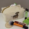 'Dachshund' Canvas Wash Bag/Makeup Case (CS00022499)