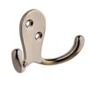 Decohooks Two Prong Robe Hook - Wide Design - Antique