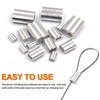 ISPINNER 180pcs Aluminum Crimping Loop Sleeve Assortment Kit, 1/16" 1/8"