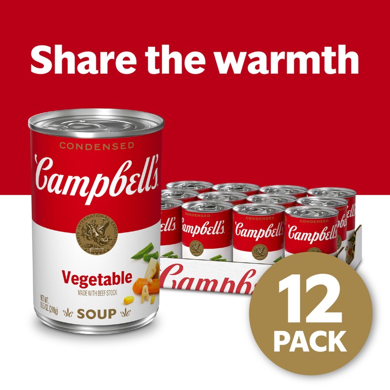 Campbell's Condensed Vegetable Soup With Beef Stock, 10.5 oz Can