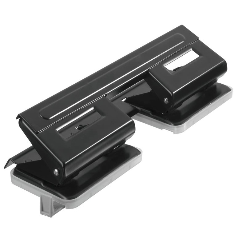 Herlitz 1610880 Doppel-Locher 1,5 schwarz mit Anschlagschiene