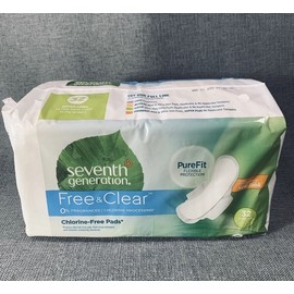 Seventh Generation Super Long Ultra Thin with Wings Pads Free & Clear 32 Count
