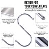 WHITECLOUDZ 30-Pack Silver S Hooks for Hanging Plants, Stainless Steel