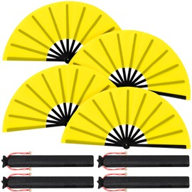 Maitys Large Clap Fans for Line Dancing Large Chinese Folding Hand Fans for Men and Women, Festival, Tai Ji, Kungfu, Martial Art, Gifts