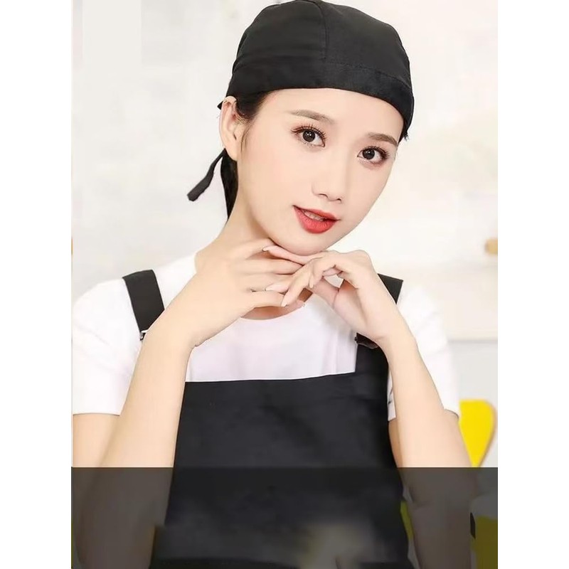 Chef's Hat, Black, Unisex Adjustable Chef's Hat, Headscarf hat, Headband