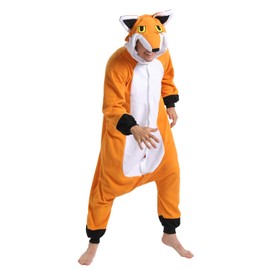 WOTOGOLD Animal Cosplay Costume New Fox Unisex Adult Pajamas Orange