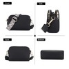 EVVE - Bolso cruzado para mujer, con triple cierre, pequeño