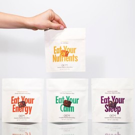 GEM Sample Pack - Energy - Calm - Sleep - Nutrients - Full Body Support - 4 bags - 7 Bites Each - Supports Gut, Skin, Brain, Bone, Sleep, Immunity