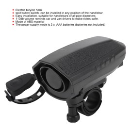 Electric Bike Horn, Cycling Bicycle Handlebar Ring Loud Alarm with Fixed Base