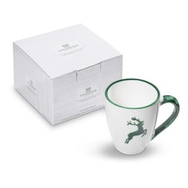 GMUNDNER KERAMIK Breakfast Cup Max Capacity: 0.3 Litres Green Deer Crockery Handmade in Austria