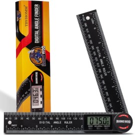 TBVHOMM 2 IN 1 digital angle ruler Guage 360 degree 200mm electronic meter Protractor