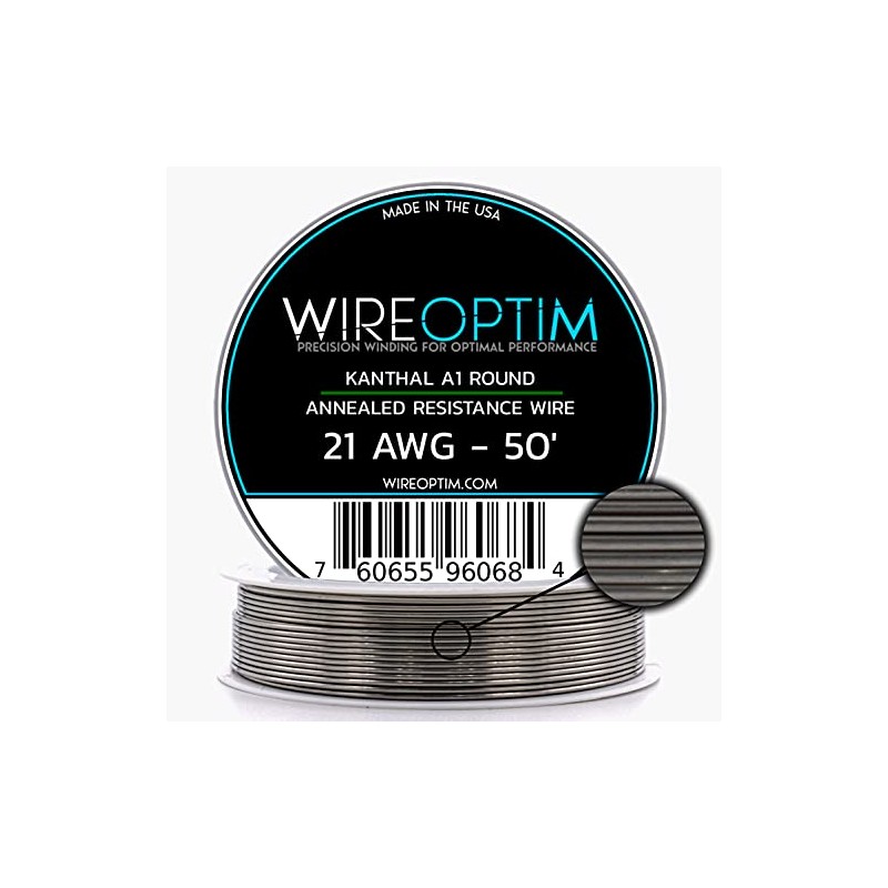 WIREOPTIM Kanthal A1 Resistance Wire 21 AWG - 50 Feet