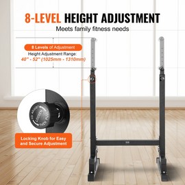 VEVOR Adjustable Heavy Duty Dip Bar - 500 lbs Capacity, Strength Training Parall - H-Shaped Parallel Bars