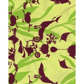 FreeSpirit Fabric, Opal Owl by Tina Givens Free Spirit, Animals, Brown, Green, by / HALF yd