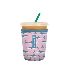 Sok It Java Sok Iced Coffee & Cold Soda Insulated Neoprene Cup Sleeve (Fin-tastic, Small: 16-20oz)