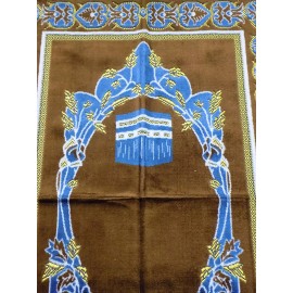 Prayer Rug Carpet Islamic Muslim Salah Meditation Mat Turkish Portable Brown
