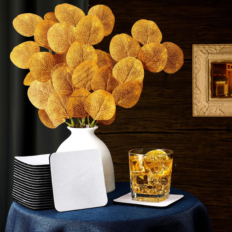 Cunhill 35 Pieces Sublimation Blanks Coasters, 3.54 x 3.54 Inch