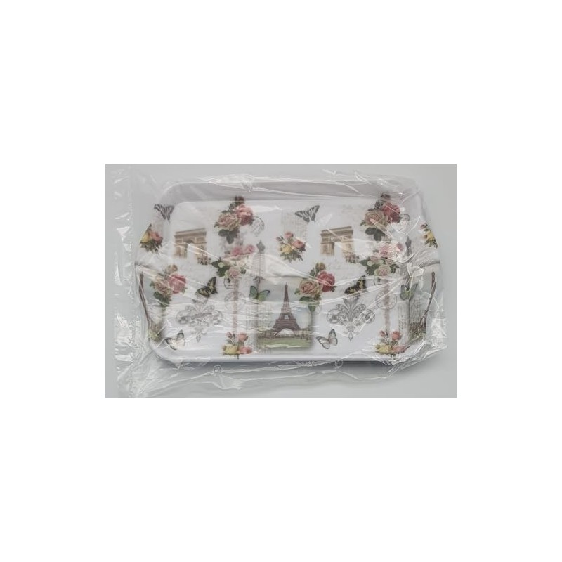 Paris Monuments Melamine Tray Approx. 13 x 21 cm Coffee,