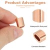 uxcell 3/16"(4mm) Wire Rope Stop Sleeve, Copper Crimping Loops Sleeve