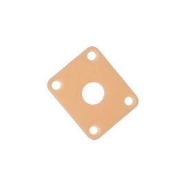 DIAO79NI Pro Plastic Curved Jack Plate Rectangular Jackplates for Electric Guitar, Vintage Cream (Set of 2)