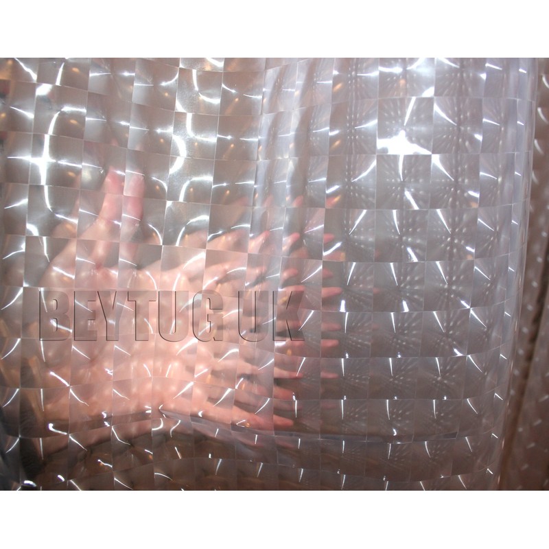 Tropik Home New Transparent 3D PEVA Mosaic Bath Shower Curtain