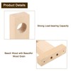 sourcing map 4Pcs Wood Rod Holders, Closet End Support Bracket