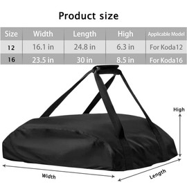 LALOCAPEYO Outdoor Koda12 Pizza Oven Cover/Outdoor Koda16 Pizza Oven Cover Convenient Gas Pizza Oven Dust Cover Portable Durable and Waterproof Compatible With Ooni Koda 12/16 Gas Pizza Oven (12)