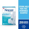 Nexcare Strong Hold Pain-Free Removal Bandages, Assorted Sizes, 20 Count
