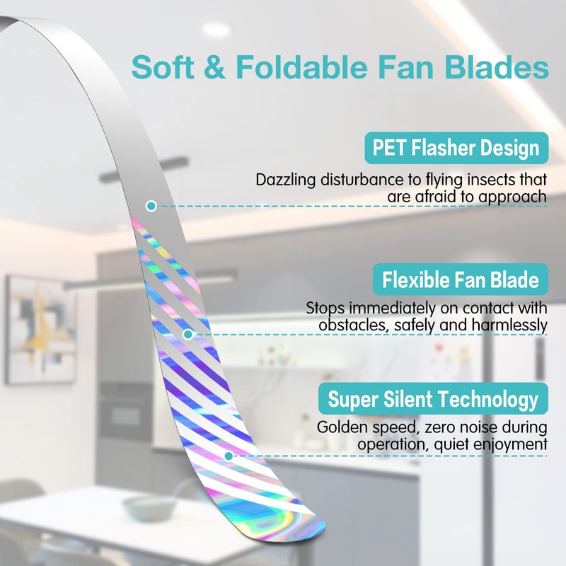 Neijiaer Fly Fans for Tables, Practical Fly Repellent Fan with