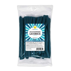 Happy Bites Blue Raspberry Licorice Twists (16 oz) - JUMBO Size - Made with Real Fruit Juice - Certified Kosher - Vegan - Gourmet - Low Fat