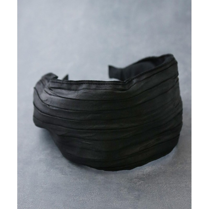 Vingtaine HK-353 Pleated Headband, Wide, Hair Accessory, Stylish, Adult Casual,