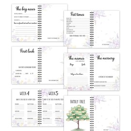 Byttlerom My Pregnancy Journey Book with Cartoon Stickers Hardcover Pregnancy Journal Book Pregnancy Planner Baby Memory Notebook