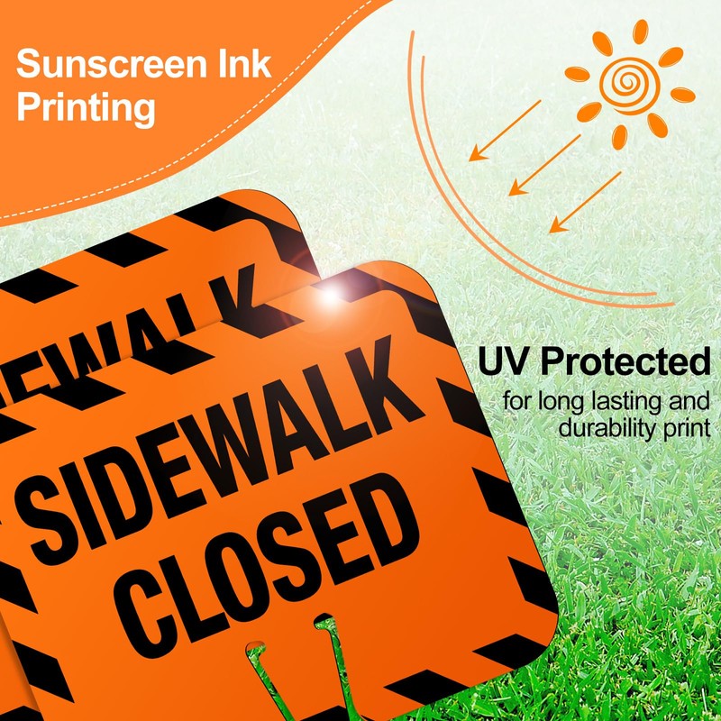 Copkim 6 Pcs Plastic Traffic Cone Sign Sidewalk Closed Traffic