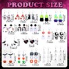 Nosiny 36 Pairs Halloween Earrings Lightweight Dangle Acrylic Earring Skeleton