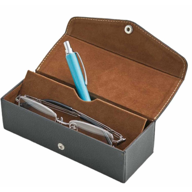 Megan 256303 Glasses Case, Storage for 2 Pieces, Multiple Storage,