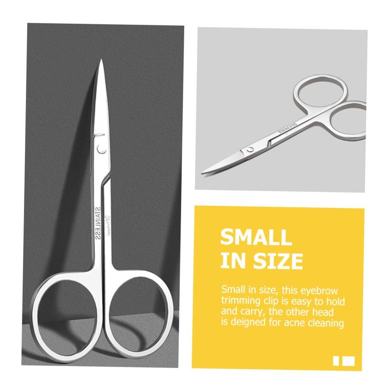 FOMIYES Stainless Steel Eyebrow Grooming Kit Durable Brow Scissors Precision