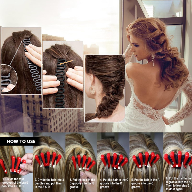 JALCH 27-Piece Hair Styling Accessories - Magic Spiral Braid &