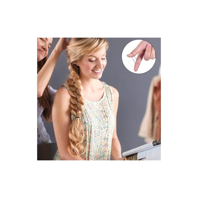 Paquete de 1000 Piezas Mini Liga Plástica Negra Cabello para