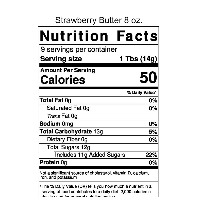 Flavored Butters Strawberry - 8 Oz Jar - Qty 3