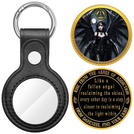 ForFine Sobriety Coin AA Coin Medallion Token Fallen Angel Recovery Sobriety gifts for Men Women with Coin Holder Keychain, Serenity Prayer Card, Storage Box (3 Years)