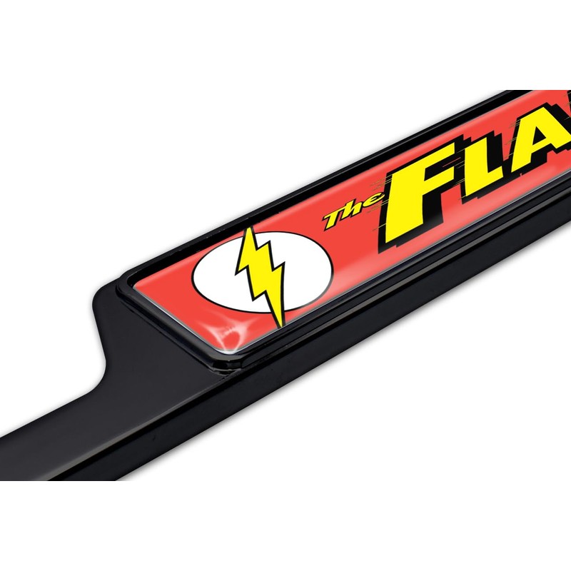 The Flash All Metal Black Open License Plate Frame