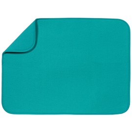 T & S STS Dish Drying Mat, Teal