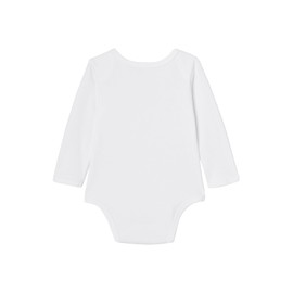 Vertbaudet VERTBAUDETPack of 5 Baby Long-Sleeved Bodysuits in Slip-On Shape, Basic, Organic Cotton, white