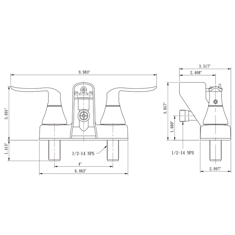 Dura Faucet DF-SA110LH-MB RV Tub & Shower Faucet Valve Diverter