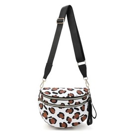 Crossbody Bum Bag, Spacious Design for Essentials Plus Size Friendly Strap 55" Crossbody Sling Bag for Women  Cross Body Travel Shoulder Handbags Lady Chest Purses Light Sling Backpack:_Cow Print
